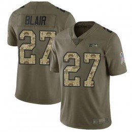 Seattle Seahawks #27 Marquise Blair Olive/Camo Men's Stitched NFL Limited 2017 Salute To Service Jersey