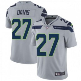 Seattle Seahawks #27 Mike Davis Grey Alternate Men's Stitched NFL Vapor Untouchable Limited Jersey