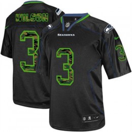 Seattle Seahawks #3 Russell Wilson Black Men's Stitched NFL Elite Camo Fashion Jersey