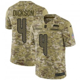 Seattle Seahawks #4 Michael Dickson Camo Men's Stitched NFL Limited 2018 Salute To Service Jersey