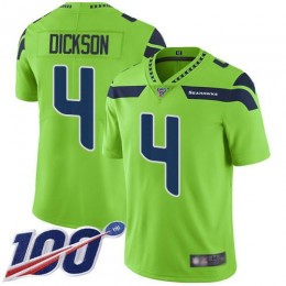 Seattle Seahawks #4 Michael Dickson Green Men's Stitched NFL Limited Rush 100th Season Jersey