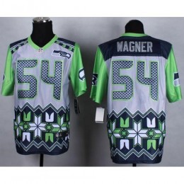 Seattle Seahawks #54 Bobby Wagner Grey Men's Stitched NFL Elite Noble Fashion Jersey