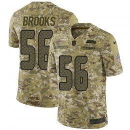 Seattle Seahawks #56 Jordyn Brooks Camo Men's Stitched NFL Limited 2018 Salute To Service Jersey