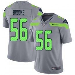 Seattle Seahawks #56 Jordyn Brooks Gray Men's Stitched NFL Limited Inverted Legend Jersey