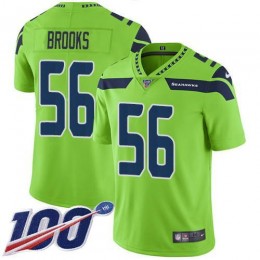 Seattle Seahawks #56 Jordyn Brooks Green Men's Stitched NFL Limited Rush 100th Season Jersey