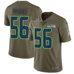 Seattle Seahawks #56 Jordyn Brooks Olive Men's Stitched NFL Limited 2017 Salute To Service Jersey