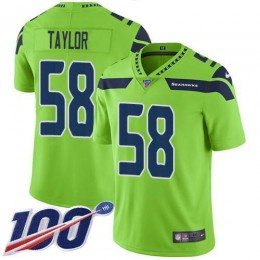 Seattle Seahawks #58 Darrell Taylor Green Men's Stitched NFL Limited Rush 100th Season Jersey