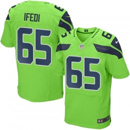Seattle Seahawks #65 Germain Ifedi Green Men's Stitched NFL Elite Rush Jersey