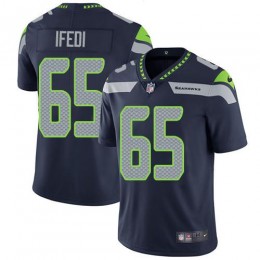 Seattle Seahawks #65 Germain Ifedi Steel Blue Team Color Men's Stitched NFL Vapor Untouchable Limited Jersey