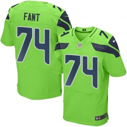 Seattle Seahawks #74 George Fant Green Men's Stitched NFL Elite Rush Jersey