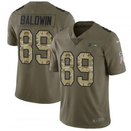 Seattle Seahawks #89 Doug Baldwin Olive/Camo Men's Stitched NFL Limited 2017 Salute To Service Jersey