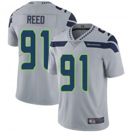 Seattle Seahawks #91 Jarran Reed Grey Alternate Men's Stitched NFL Vapor Untouchable Limited Jersey