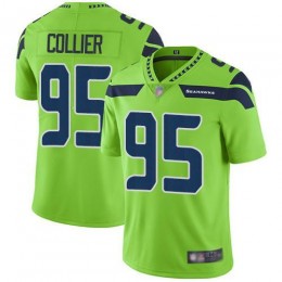 Seattle Seahawks #95 L.J. Collier Green Men's Stitched NFL Limited Rush Jersey
