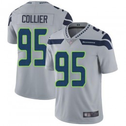 Seattle Seahawks #95 L.J. Collier Grey Alternate Men's Stitched NFL Vapor Untouchable Limited Jersey
