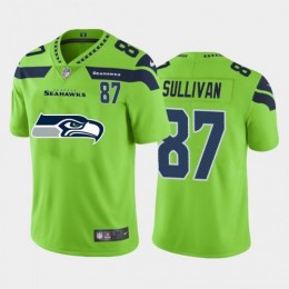 Seattle Seattle Seahawks #87 Stephen Sullivan Green Men's Big Team Logo Player Vapor Limited NFL Jersey