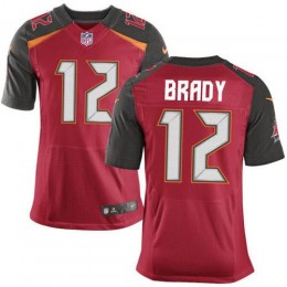 Buccaneers #12 Tom Brady Red Team Color Men's Stitched NFL Vapor Untouchable Elite Jersey