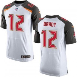 Buccaneers #12 Tom Brady White Men's Stitched NFL New Elite Jersey