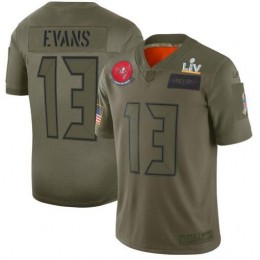 Buccaneers #13 Mike Evans Camo Men's Super Bowl LV Bound Stitched NFL Limited 2019 Salute To Service Jersey