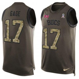 Buccaneers #17 Russell Gage Green Men's Stitched NFL Limited Salute To Service Tank Top Jersey