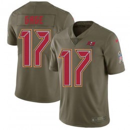 Buccaneers #17 Russell Gage Olive Men's Stitched NFL Limited 2017 Salute To Service Jersey