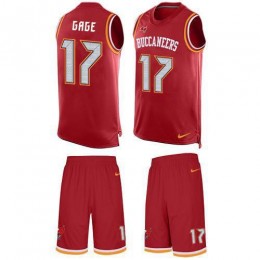 Buccaneers #17 Russell Gage Red Team Color Men's Stitched NFL Limited Tank Top Suit Jersey