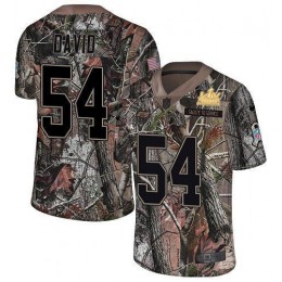 Buccaneers #54 Lavonte David Camo Men's Super Bowl LV Champions Patch Stitched NFL Limited Rush Realtree Jersey