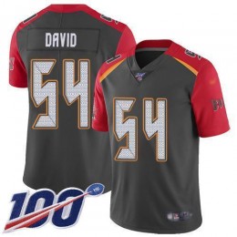 Buccaneers #54 Lavonte David Gray Men's Stitched NFL Limited Inverted Legend 100th Season Jersey
