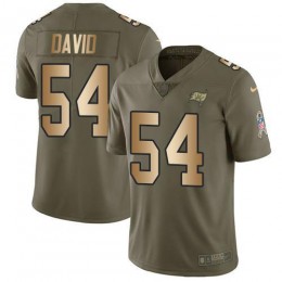 Buccaneers #54 Lavonte David Olive/Gold Men's Stitched NFL Limited 2017 Salute To Service Jersey