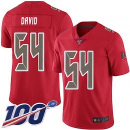 Buccaneers #54 Lavonte David Red Men's Stitched NFL Limited Rush 100th Season Jersey