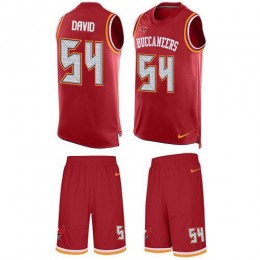 Buccaneers #54 Lavonte David Red Team Color Men's Stitched NFL Limited Tank Top Suit Jersey