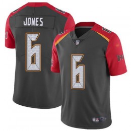 Buccaneers #6 Julio Jones Gray Men's Stitched NFL Limited Inverted Legend Jersey