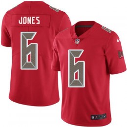 Buccaneers #6 Julio Jones Red Men's Stitched NFL Limited Rush Jersey