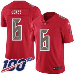 Buccaneers #6 Julio Jones Red Men's Stitched NFL Limited Rush 100th Season Jersey