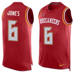 Buccaneers #6 Julio Jones Red Team Color Men's Stitched NFL Limited Tank Top Jersey
