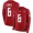Buccaneers #6 Julio Jones Red Team Color Men's Stitched NFL Limited Therma Long Sleeve Jersey