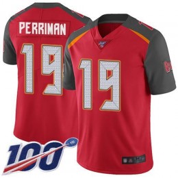 Tampa Bay Buccaneers #19 Breshad Perriman Red Team Color Men's Stitched NFL 100th Season Vapor Limited Jersey