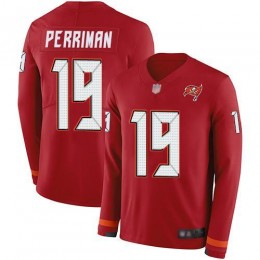 Tampa Bay Buccaneers #19 Breshad Perriman Red Team Color Men's Stitched NFL Limited Therma Long Sleeve Jersey