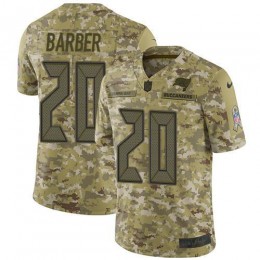 Tampa Bay Buccaneers #20 Ronde Barber Camo Men's Stitched NFL Limited 2018 Salute To Service Jersey