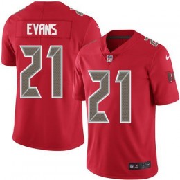 Tampa Bay Buccaneers #21 Justin Evans Red Men's Stitched NFL Limited Rush Jersey