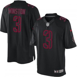 Tampa Bay Buccaneers #3 Jameis Winston Black Men's Stitched NFL Impact Limited Jersey