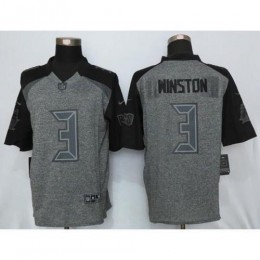 Tampa Bay Buccaneers #3 Jameis Winston Gray Men's Stitched NFL Limited Gridiron Gray Jersey