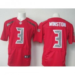 Tampa Bay Buccaneers #3 Jameis Winston Red Men's Stitched NFL Elite Rush Jersey