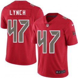 Tampa Bay Buccaneers #47 John Lynch Red Men's Stitched NFL Limited Rush Jersey
