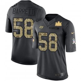 Tampa Bay Buccaneers #58 Shaquil Barrett Black Men's Super Bowl LV Champions Patch NFL Limited 2016 Salute to Service Jersey