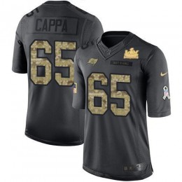 Tampa Bay Buccaneers #65 Alex Cappa Black Men's Super Bowl LV Champions Patch NFL Limited 2016 Salute to Service Jersey