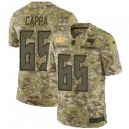 Tampa Bay Buccaneers #65 Alex Cappa Camo Men's Super Bowl LV Champions Patch Stitched NFL Limited 2018 Salute To Service Jersey