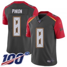 Tampa Bay Buccaneers #8 Bradley Pinion Gray Men's Stitched NFL Limited Inverted Legend 100th Season Jersey