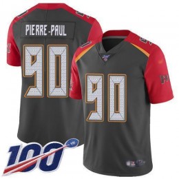 Tampa Bay Buccaneers #90 Jason Pierre-Paul Gray Men's Stitched NFL Limited Inverted Legend 100th Season Jersey