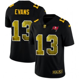 Tampa Bay Buccaneers #13 Mike Evans Men's Black Golden Sequin Vapor Limited NFL Jersey