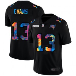 Tampa Bay Buccaneers #13 Mike Evans Men's Multi-Color Black 2020 NFL Crucial Catch Vapor Untouchable Limited Jersey